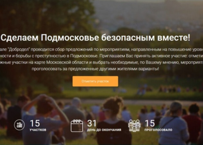 Стартовало голосование "Сделаем Подмосковье безопасным вместе"